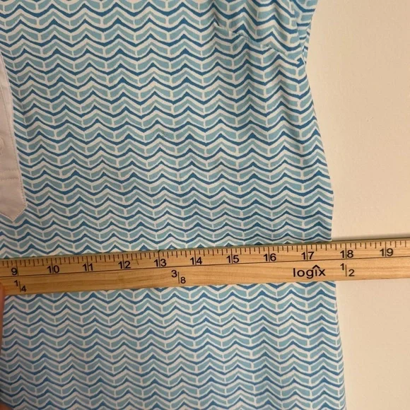 J. McLaughlin Elsie White and Blue Dress - Picture 11 of 12